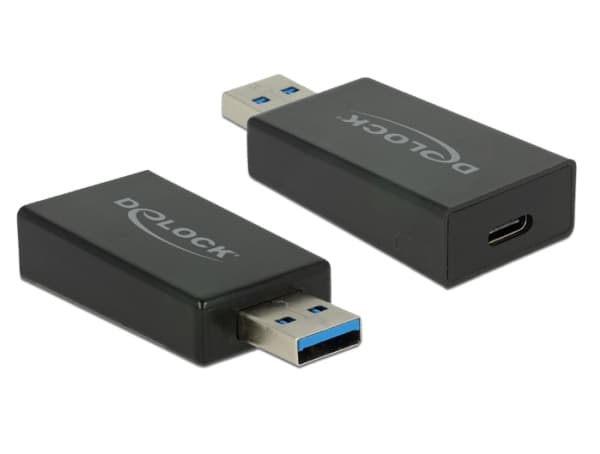 Delock - USB-adapter - USB typ A (hane) till 24 pin USB-C (hona) - USB 3.1 Gen 2 - svart