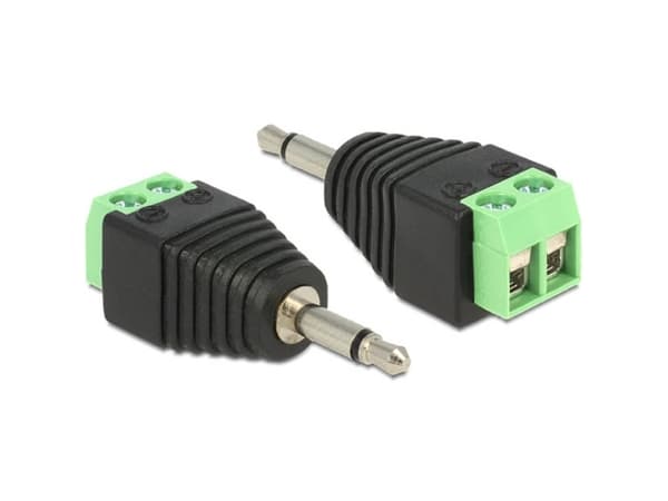 Delock - Audioadapter - 2-pins terminalblokk hann til mini-phone stereo 3.5 mm hann