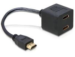 Delock - HDMI-adapter - HDMI hane till HDMI hona - 20 cm