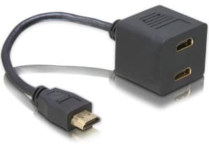 Delock - HDMI-adapter - HDMI hane till HDMI hona - 20 cm