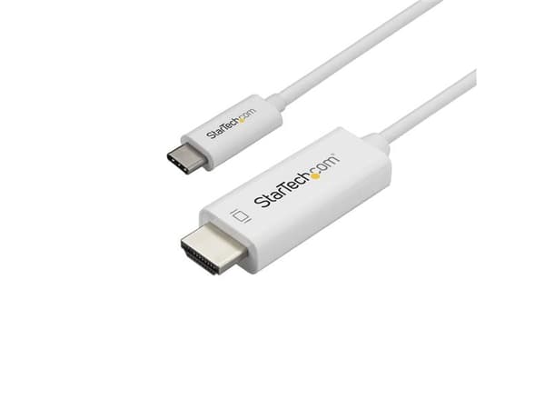 StarTech.com 3ft (1m) USB C - HDMI kaapeli, 4K 60Hz USB Type C - HDMI 2.0 videosovitinkaapeli, Thunderbolt 3 yhteensopiva, kannettavan tietokoneen HD