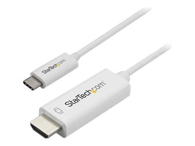 StarTech.com 3ft (1m) USB C to HDMI Cable, 4K 60Hz USB Type C to HDMI 2.0 Video Adapter Cable, Thunderbolt 3 Compatible, Laptop to HDMI Monitor/Displ