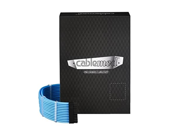 CableMod PRO Series ModMesh C-Series - Strømkabelsett - formstøpt - lys blå