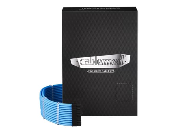 CableMod PRO Series ModMesh C-Series - Strømkabelsett - formstøpt - lys blå