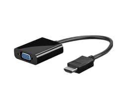 MicroConnect - Videotransformator - HDMI - VGA - sort
