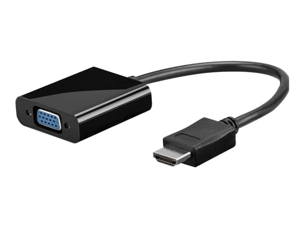 MicroConnect - Videotransformator - HDMI - VGA - sort