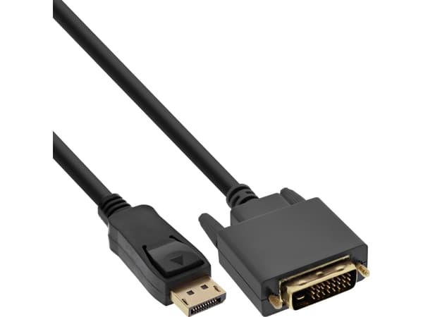 InLine 17115, 5 m, DVI-D, DisplayPort, Hanstik, Hanstik, Sort