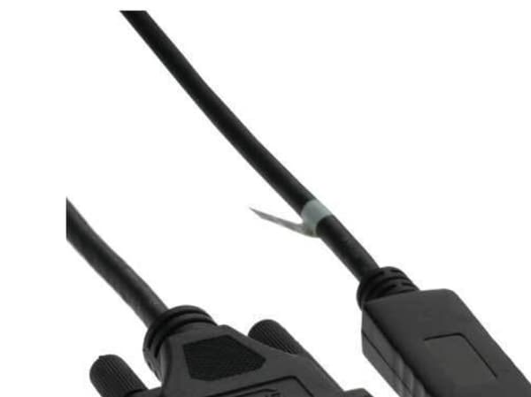 InLine 17115, 5 m, DVI-D, DisplayPort, Hanstik, Hanstik, Sort