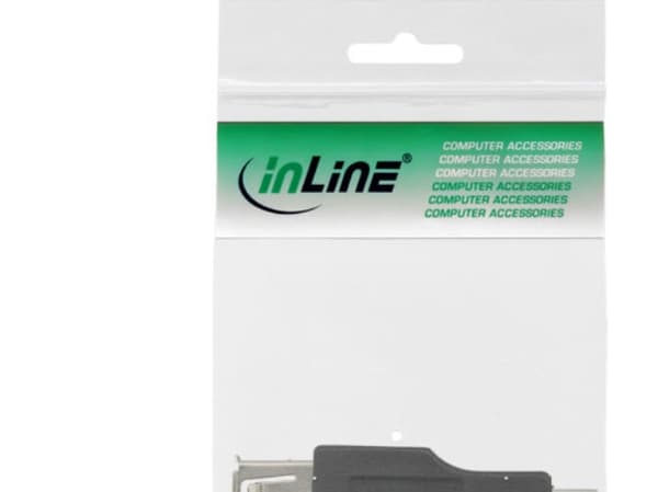 InLine 31604, USB 2.0 A female, USB A, Sort