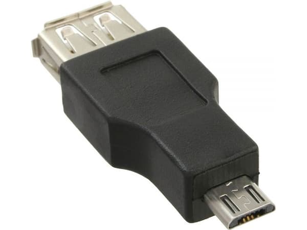 InLine 31604, USB 2.0 A female, USB A, Sort