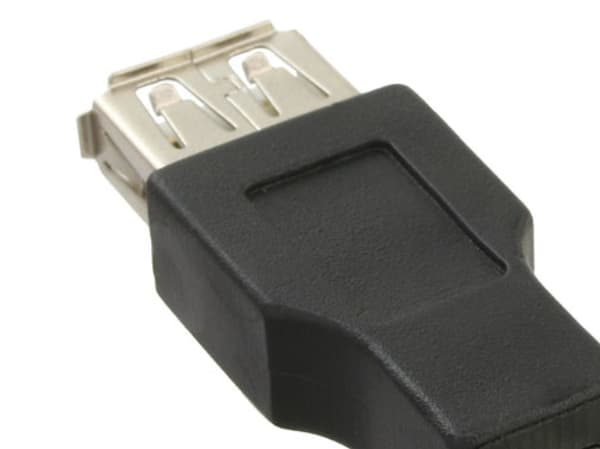InLine 31604, USB 2.0 A female, USB A, Sort