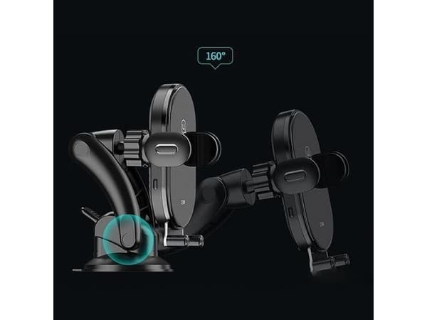 Usams holder USAMS US-CD131 15W Automatic induction holder for glass/board black/black CD131ZJ01