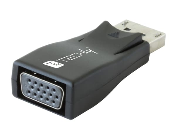 TECHly - Videokonverter - VGA - DisplayPort - svart