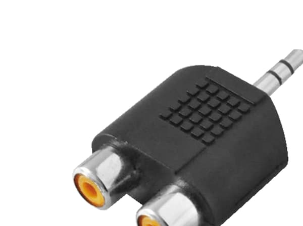 LogiLink CA1001, 3.5mm, 2 x RCA, Svart