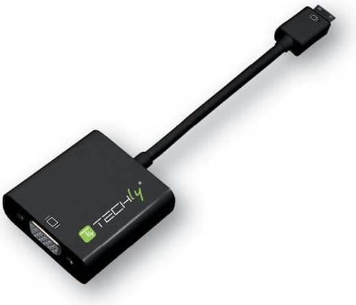 Techly IDATA HDMI-VGA4, VGA (D-Sub), HDMI Type C (Mini), Hankjønn, Hunkjønn, 1920 x 1080 piksler, 1080p, 720p, 480p