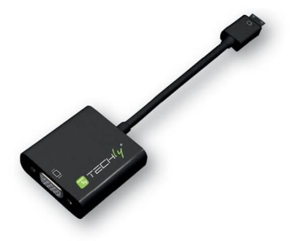 Techly IDATA HDMI-VGA4, VGA (D-Sub), HDMI Type C (Mini), Hankjønn, Hunkjønn, 1920 x 1080 piksler, 1080p, 720p, 480p