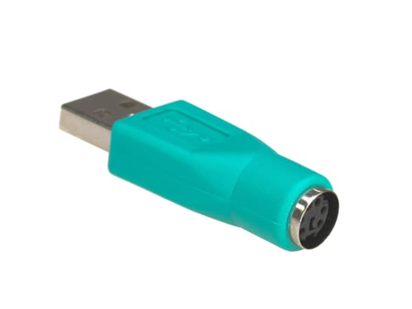 Akyga - Hiirisovitin - PS/2 (naaras) USB (uros) - vihreä