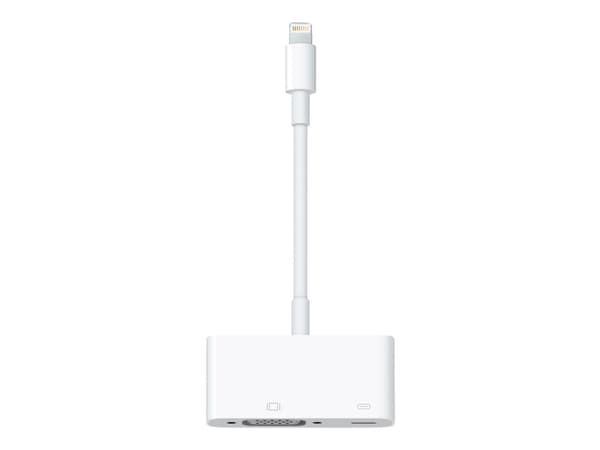 Apple - Video adapter - VGA - Lightning hann til 15 pin D-Sub (DB-15), Lightning hunn - 1080p-støtte