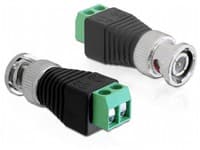 Delock - Antenneadapter - BNC hann til 2-pins terminalblokk hunn