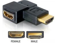 DeLOCK - HDMI-sovitin - HDMI (naaras) - HDMI (uros) - oikeakulmainen liitin