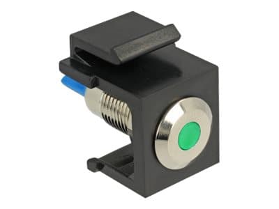 Delock Keystone LED green 6 V flat - Modulinnlegg - svart