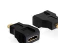 Miniatyrbild 4 av 5: Delock Adapter High Speed HDMI with Ethernet - HDMI-adapter - 19 pin mini HDMI Type C hona till 19 pin micro HDMI Type D hane