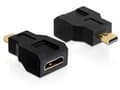 Miniatyrbild 5 av 5: Delock Adapter High Speed HDMI with Ethernet - HDMI-adapter - 19 pin mini HDMI Type C hona till 19 pin micro HDMI Type D hane