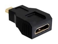 Delock Adapter High Speed HDMI with Ethernet - HDMI-adapter - 19 pin mini HDMI Type C hona till 19 pin micro HDMI Type D hane