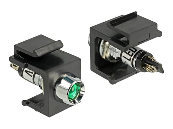 Delock Keystone LED green 6 V - Modulinnlegg - svart