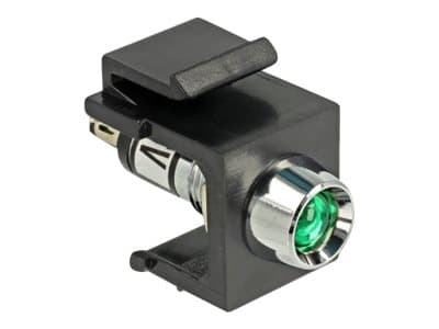 Delock Keystone LED green 6 V - Modulinnlegg - svart