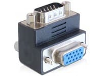 Delock Adapter VGA male / female 90° angled - VGA-adapter - HD-15 (VGA) (hann) til HD-15 (VGA) (hunn) - 90°-kontakt