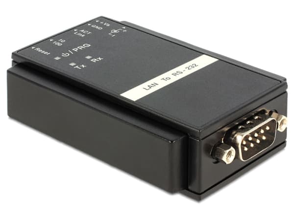 Delock Converter Ethernet LAN > Serial RS-232 - Seriell adapter - Ethernet 100 - RS-232 x 1