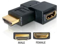 Delock - HDMI-adapter - HDMI hann til HDMI hunn - høyrevinklet kontakt