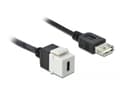 Miniatyrbild 3 av 3: Delock Keystone module - Modulär insättning - USB Typ C - vit