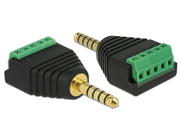 Delock - Audioadapter - balansert stereo 4,4 mm hann til 5-pins terminalblokk