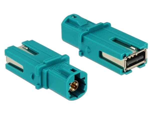 Delock - Data-adapter - HSD Z hann til USB hunn - RAL 5021, vannblå