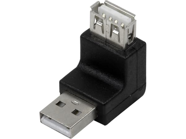 LogiLink USB 2.0 A/A, USB 2.0 A, USB 2.0 A, Sort