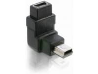 Delock - USB-förlängningskabel - mini-USB typ B (hane) till mini-USB typ B (hona) - 90° kontakt