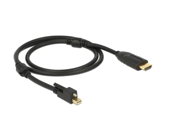 Delock - Adapterkabel - Mini DisplayPort hann til HDMI hann - 2 m - svart - 4K-støtte