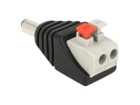 Delock - Strømadapter - 2-pins terminalblokk (hann) til 5,5 x 2,1 mm DC-jakk (hann)