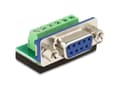 Miniatyrbild 3 av 3: Delock - Seriell adapter - 6-stifts terminalblock (hona) till DB-9 (hona)