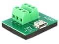 Miniatyrbild 3 av 3: Delock - USB-adapter - 6-stifts terminalblock (hona) till mikro-USB typ B (hona)
