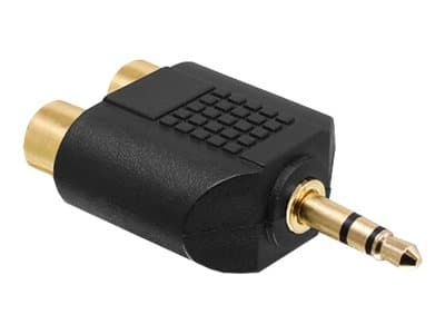 Delock - Audioadapter - RCA hunn til mini-phone stereo 3.5 mm hann - svart
