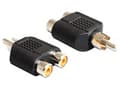 Miniatyrbilde 3 av 4: Delock - Audioadapter - RCA hunn til RCA hann - svart