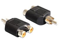 Delock - Audioadapter - RCA hunn til RCA hann - svart