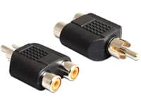Delock - Audioadapter - RCA hunn til RCA hann - svart
