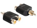 Miniatyrbilde 2 av 4: Delock - Audioadapter - RCA hunn til RCA hann - svart