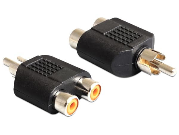 Delock - Audioadapter - RCA hunn til RCA hann - svart