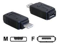 DeLOCK - USB-adapter - Micro-USB Type AB (hun) till Micro-USB Type A (han)