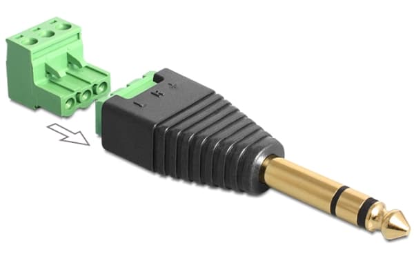 Delock - Audioadapter - 3-pins terminalblokk hann til stereojakk hann